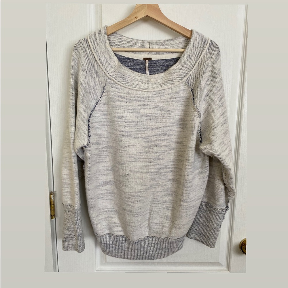 Free People Wide Neck Cozy Sweater Size S